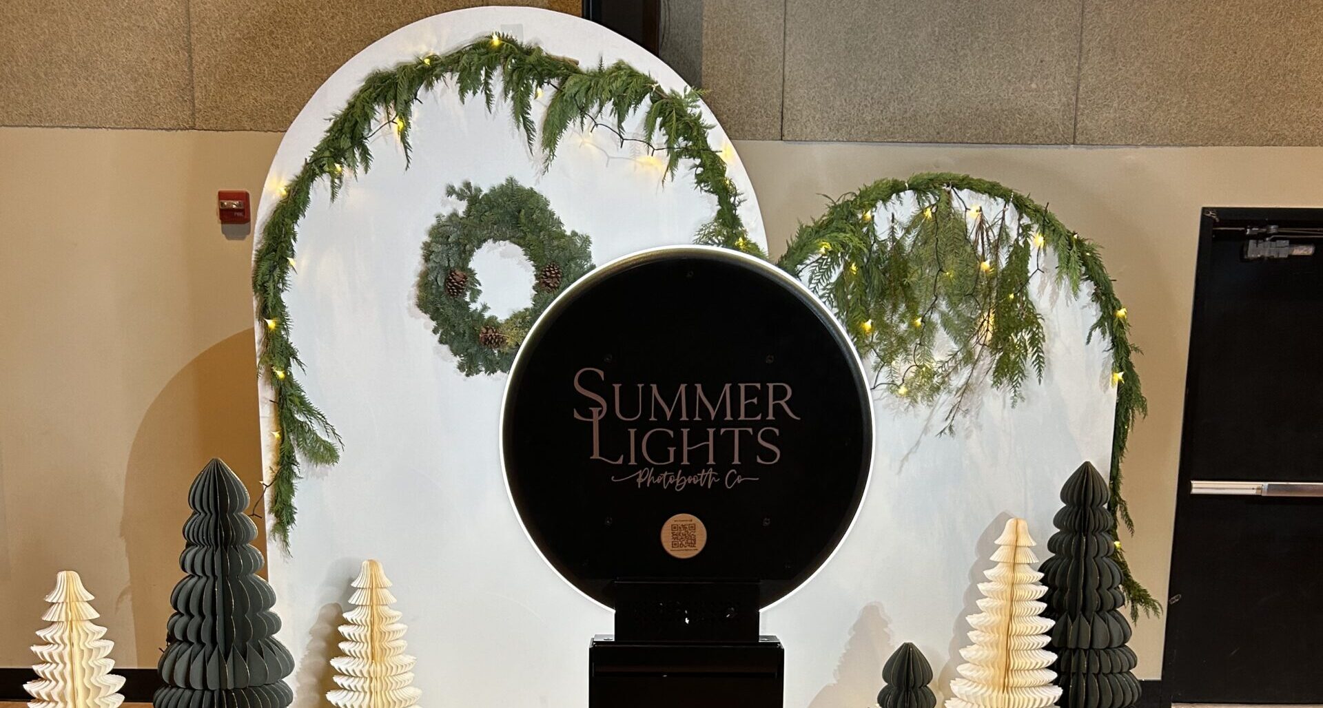 Photo booth that have QR codes.